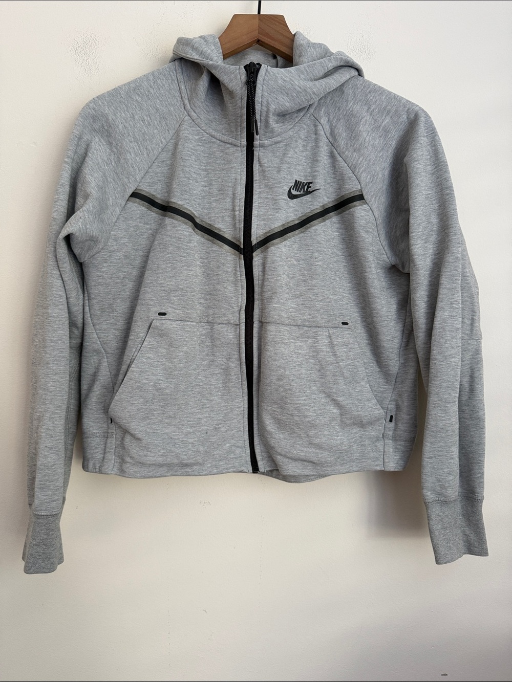 Nike Sportswear Tech Fleece Sweatshirt Full-Zip Grey Black Hoodie S